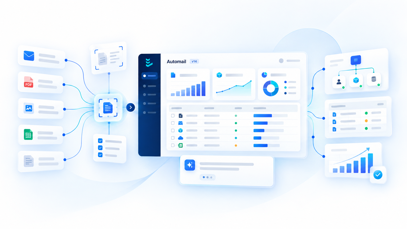 Automail collecting and consolidating supply chain data